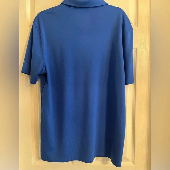 Nike Golf Dri Fit Blue Polo Shirt Short Sleeves Men size L 100% Polyester‎ - Picture 4 of 8